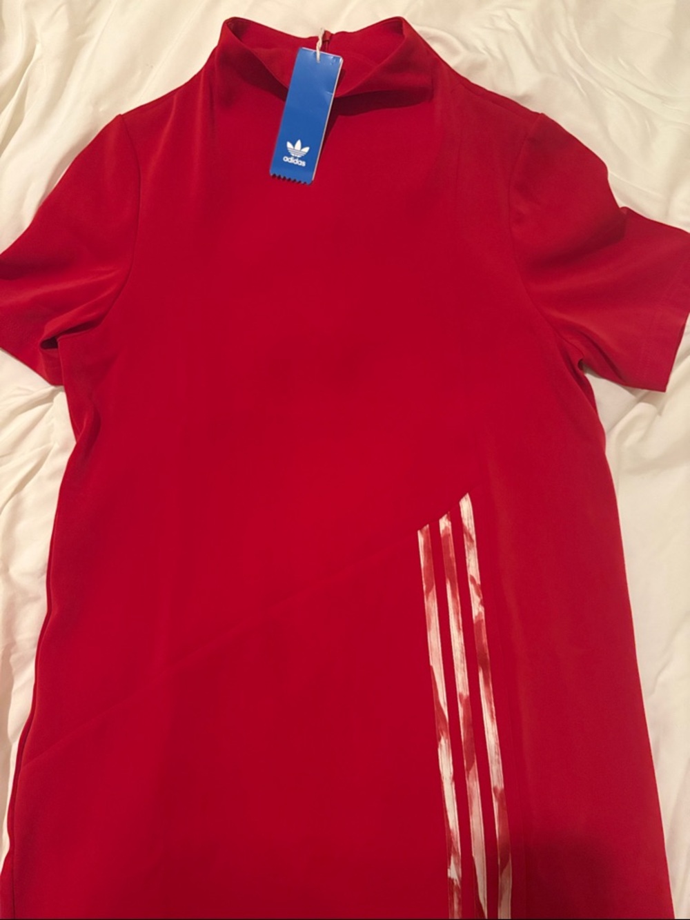 adidas Danielle Cathari Red Short Sleeve Sport Dress
